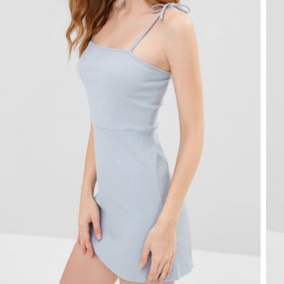 Ribbed mini dress - Picture 2 of 7